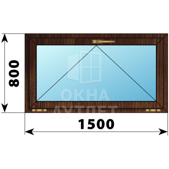 Откидное окно из дуба 1500×800 ОА-49931