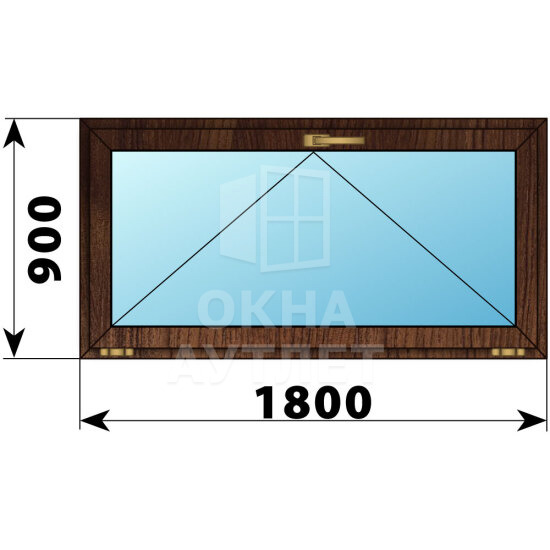 Откидное окно из дуба 1800×900 ОА-50102