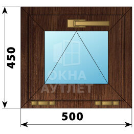 Откидное окно из дуба 500×450 ОА-44247