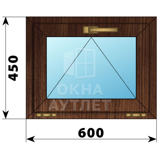Откидное окно из дуба 600×450 ОА-44388