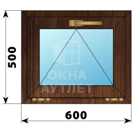 Откидное окно из дуба 600×500 ОА-44550