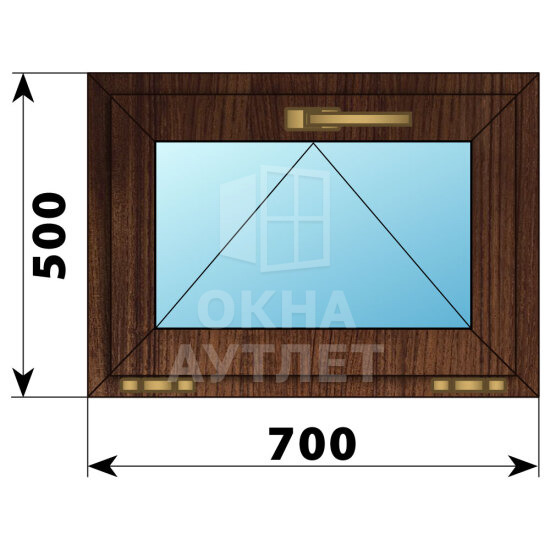 Откидное окно из дуба 700×500 ОА-44667