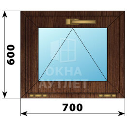 Откидное окно из дуба 700×600 ОА-44763