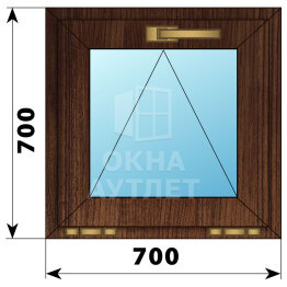 Откидное окно из дуба 700×700 ОА-49217