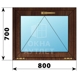 Откидное окно из дуба 800×700 ОА-45087