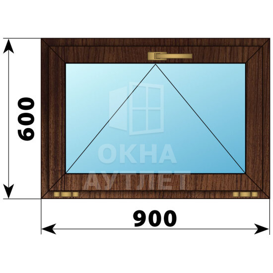 Откидное окно из дуба 900×600 ОА-45090