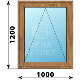 Откидное окно из лиственницы 1000×1200 ОА-49358