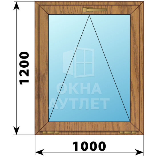 Откидное окно из лиственницы 1000×1200 ОА-49358