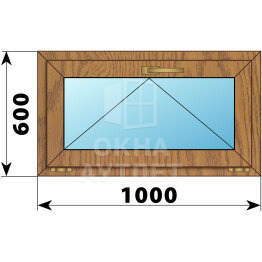 Откидное окно из лиственницы 1000×600 ОА-49136