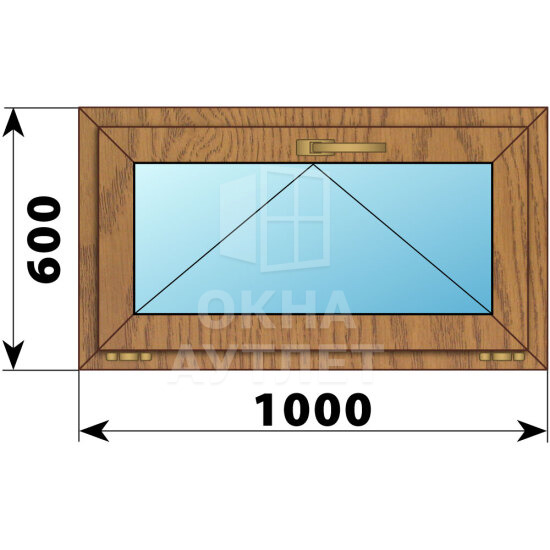 Откидное окно из лиственницы 1000×600 ОА-49136