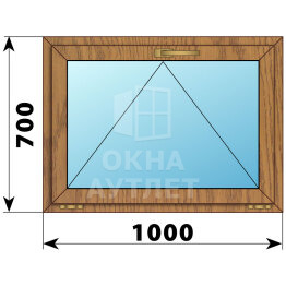 Откидное окно из лиственницы 1000×700 ОА-44670