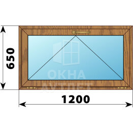 Откидное окно из лиственницы 1200×650 ОА-49187