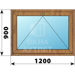 Откидное окно из лиственницы 1200×900 ОА-45162