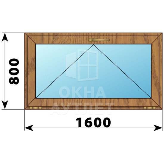 Откидное окно из лиственницы 1600×800 ОА-49460