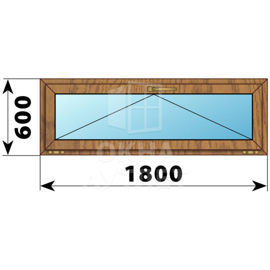 Откидное окно из лиственницы 1800×600 ОА-45282