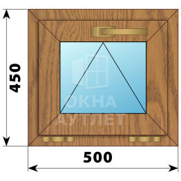 Откидное окно из лиственницы 500×450 ОА-44082
