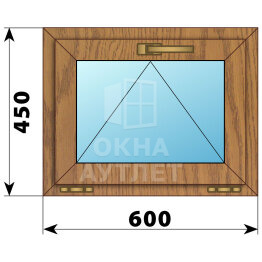 Откидное окно из лиственницы 600×450 ОА-44124