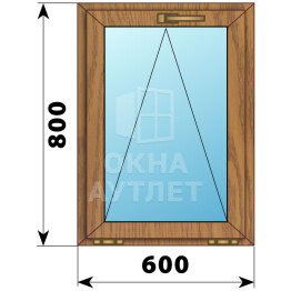 Откидное окно из лиственницы 600×800 ОА-44391