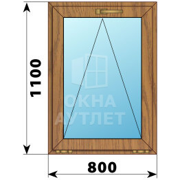 Откидное окно из лиственницы 800×1100 ОА-44874