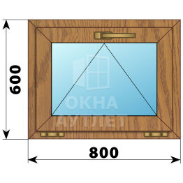 Откидное окно из лиственницы 800×600 ОА-43956