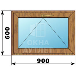 Откидное окно из лиственницы 900×600 ОА-49127