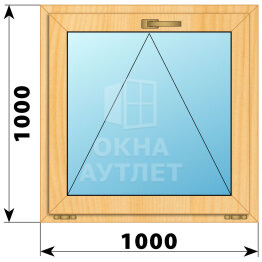 Откидное окно из сосны 1000×1000 ОА-43177