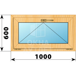 Откидное окно из сосны 1000×600 ОА-41167