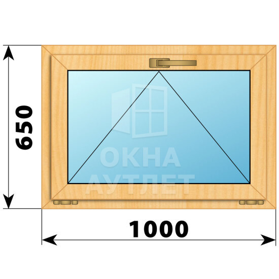Откидное окно из сосны 1000×650 ОА-41488