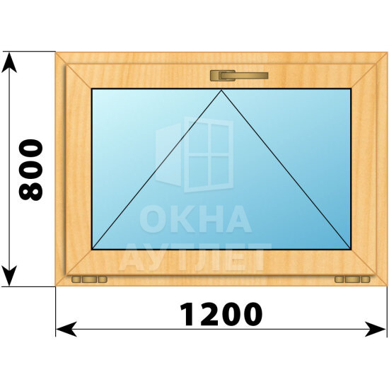 Откидное окно из сосны 1200×800 ОА-41659