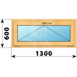 Откидное окно из сосны 1300×600 ОА-43135