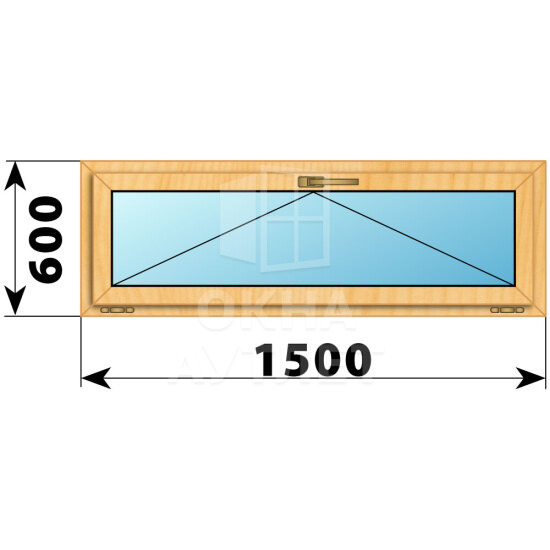Откидное окно из сосны 1500×600 ОА-41683