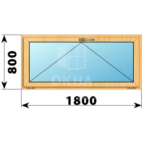 Откидное окно из сосны 1800×800 ОА-41920