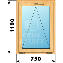 Откидное окно из сосны 750×1100 ОА-41605