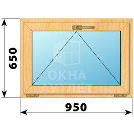 Откидное окно из сосны 950×650 ОА-41470