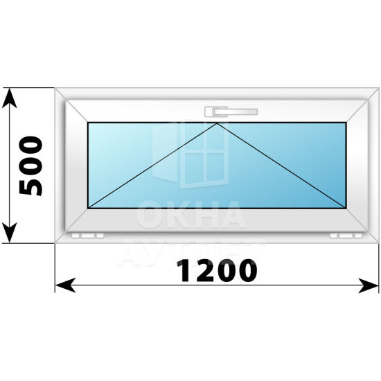Откидное пластиковое окно 1200×500 ОА-38668