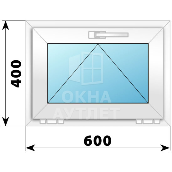 Откидное пластиковое окно 600×400 ОА-38613