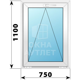 Откидное пластиковое окно 750×1100 ОА-38566
