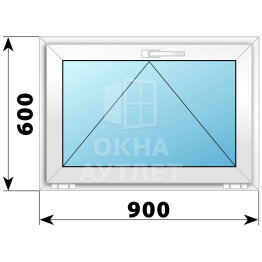 Откидное пластиковое окно 900×600 ОА-39229