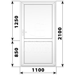Пластиковая межкомнатная одностворчатая глухая дверь 1100×2100 ОА-56461