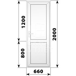 Пластиковая межкомнатная одностворчатая глухая дверь 660×2000 ОА-56644