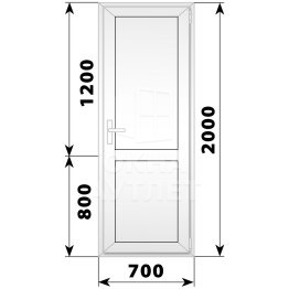 Пластиковая межкомнатная одностворчатая глухая дверь 700×2000 ОА-56584