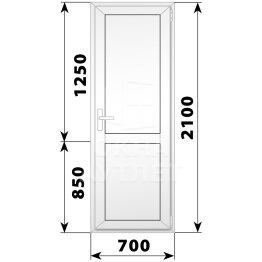 Пластиковая межкомнатная одностворчатая глухая дверь 700×2100 ОА-56995