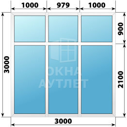 Пластиковая перегородка 3000×3000 ОА-67798