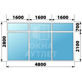 Пластиковая перегородка 4800×2800 ОА-68020