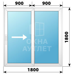 Пластиковая раздвижная дверь 1800×1800 2С ОА-56410