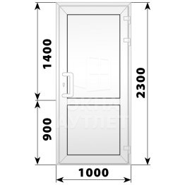 Пластиковая входная одностворчатая глухая дверь 1000×2300 ОА-57913