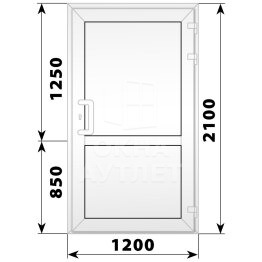 Пластиковая входная одностворчатая глухая дверь 1200×2100 ОА-57937