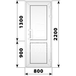 Пластиковая входная одностворчатая глухая дверь 800×2200 ОА-57811
