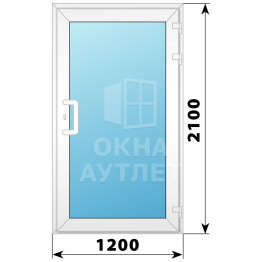 Пластиковая входная одностворчатая остекленная дверь 1200×2100 ОА-56398