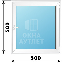 Пластиковое окно №2 500×500 ОА-32151